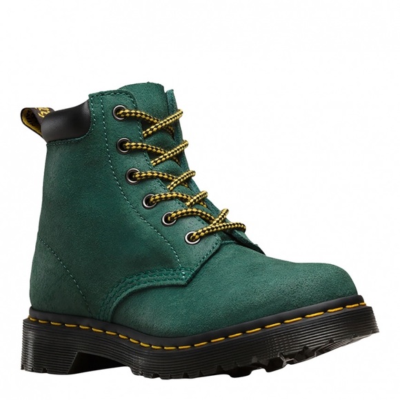 Dr. Martens Shoes - Dr. Martens Women's 939 Suede Boots: Teal Greasy Seuede